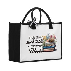 Canvas Book Tote Bag for Woman, Book Lover Christmas Woman’s Mother’s Day Bir…