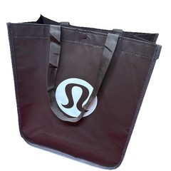Lululemon Reusable Large Shopping Tote Bag Brown New Pattern 14” X 16.5” X6.5”