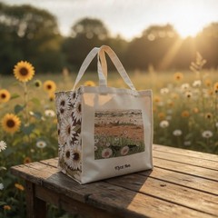 Flynt Ave. Cute Reusable Grocery Shopping Bag, Spring and Summer Aesthetics -…