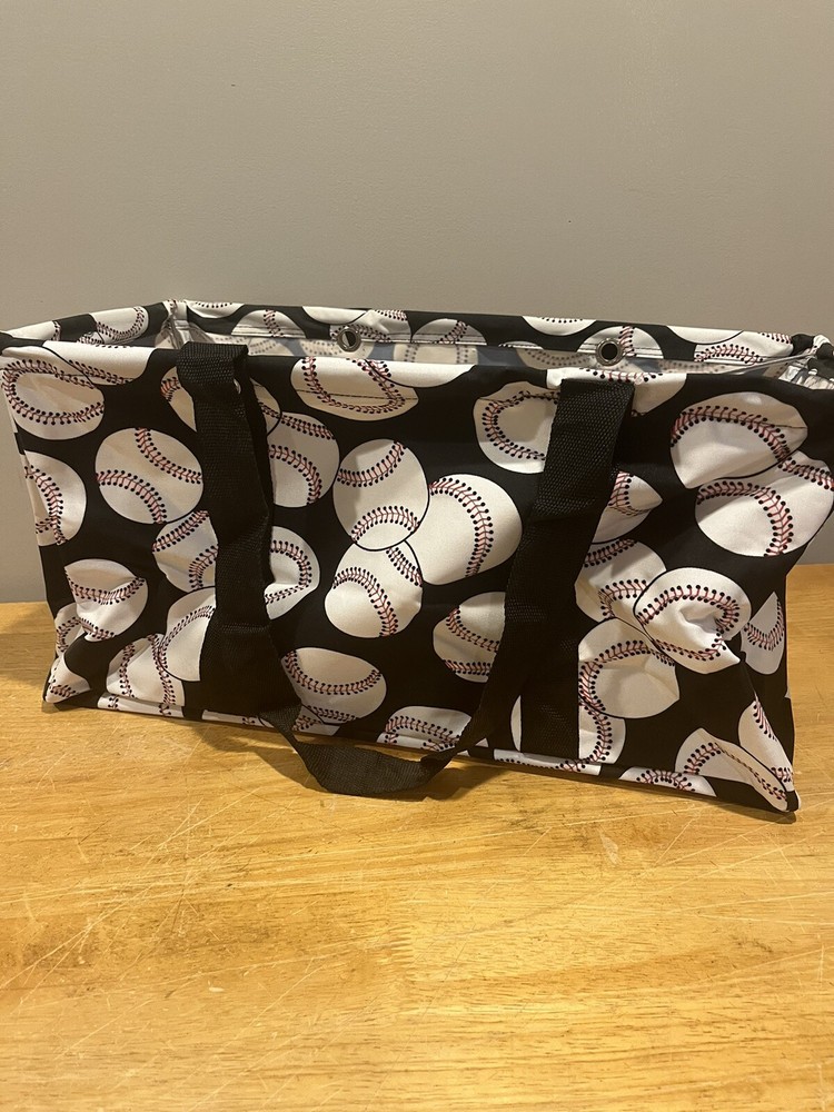 N Gil 31 Large Utility Tote in Baseball Pattern New