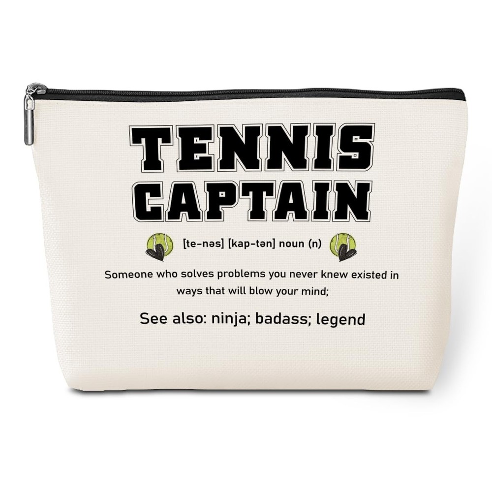 Inspirational Tennis Captain Noun Definition Makeup Bag