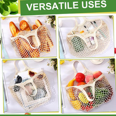 80 Reusable Cotton Mesh Produce Bags – Eco-Friendly Grocery Set