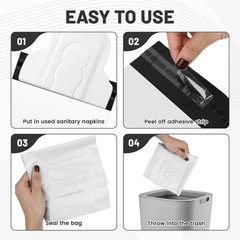Sanitary Napkin Disposal Bags,100 Pcs White Disposable Tampon