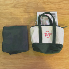 Trader Joe’s Canvas Micro Tote with Grocery Bag, Green