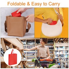 40Pcs Non-Woven Tote Bags, Reusable Gift Tote Bags 11.8 x 15 Inch 8 Color Mixed