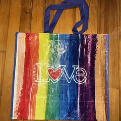 LOVE Rainbow 🌈Reusable Shopping Bag~EcoTote TJ Maxx Colorful NWT