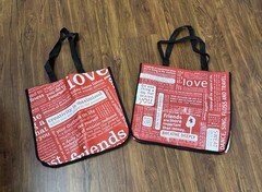 Lululemon 2 Large 14×16 Reusable Shopping Bags In Red – New