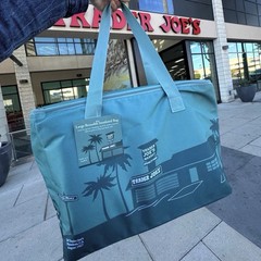 Trader Joe’s Large 8 Gallon Insulated Tote Bag Dusty Blue Limited New