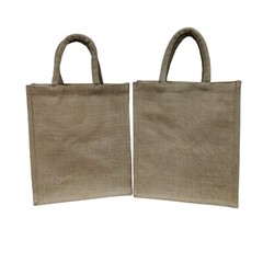 Eco-Friendly Elegance Burlap Bag, Spacious Cotton Padded Handle Jute Tote Bag