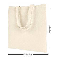 Canvas Tote Bag 4 Pack Reusable Cotton Shopping Bags Blank DIY Craft Tote Market