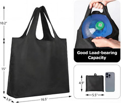Washable Large Foldable Shopping Bag, Waterproof Reusable Grocery Bag Holder,for
