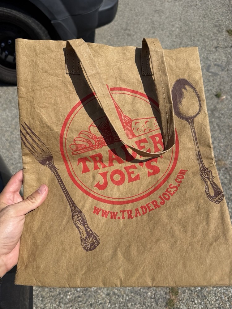 Trader Joe’s Reusable Washable Paper Tote Bag Shopping Bag