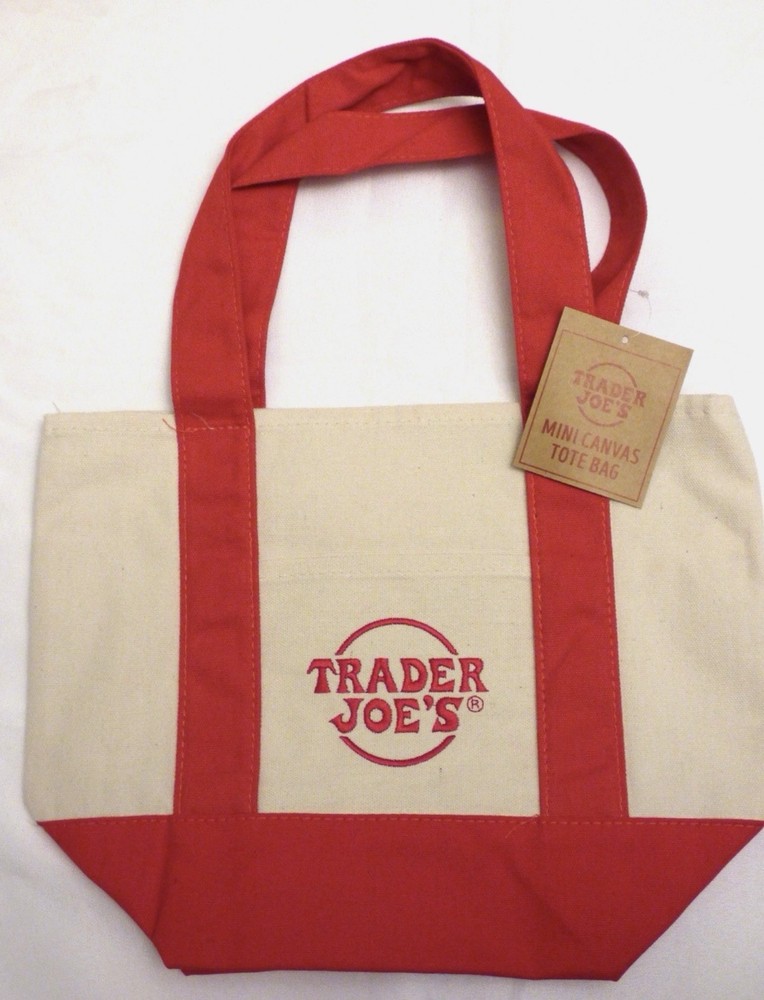 Trader Joe’s – Mini Canvas Tote Bag – Red – Holiday 2025 – Limited Edition