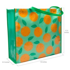 Fun Express 19″ x 17 1/2″ Extra Large Summer Fruits Laminated Shopper Tote Bags