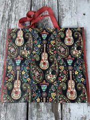 TJ MAXX Sugar Skulls Dia De Los Muertos Large Reusable Shopping Bag Eco Friendly