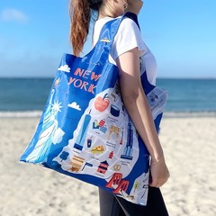 New York Reusable Grocery Bag Foldable Lightweight Travel Shopping Bag