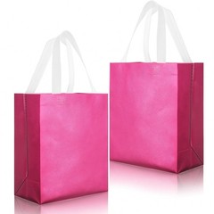 80 Pcs Reusable Gift Bags Set Glossy Grocery Gift Tote with Handle for Weddin…