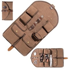 MrPyer Waxed Canvas 16.34″ x 9.65″ (unfolded), x 6.06″ (folded), Brown