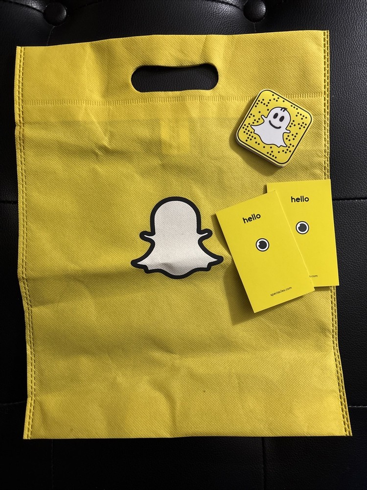 Snapchat Snap Inc Tote Shopping Bag W/ Extras