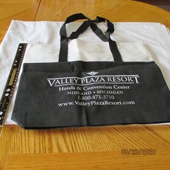New BLACK White TOTE BAG REUSABLE Shoulder Grocery Multi Use Bag ZIPPER WASHABLE