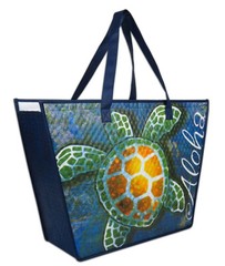 Hawaiian insulated Cooler Lunch Eco Tote Shopping Bag Hot Cold Hawaii Honu SM N