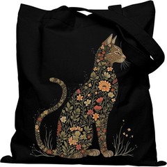 Cute Tote Bag Double-Sided Prints with Snap Closure, Gifts for Cat Lovers, Cu…