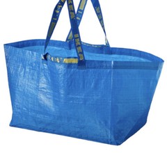 Lot Of 3(three) IKEA Frakta Large Blue Bag Shopping Grocery Laundry Storage