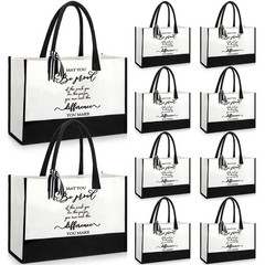 10 Pcs Employee Teacher Appreciation Gifts Bulk Canvas Tote Bags with Handles…