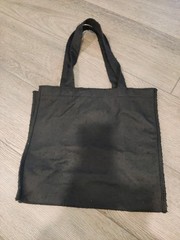 Lot/4 Vtg Walmart Paper Plastic Neither Reusable Tote Shopping Bag 14x13x7 Black