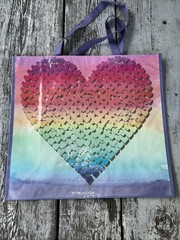 TJX Shopping Bag~HEART ❤️Earth World 🌎REUSABLE Tote Bag~PASTEL HEARTS ❣️