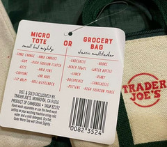 Trader Joe’s Red & Green Set: Mini Canvas Tote + Micro Tote & Grocery Bag – 6 pc
