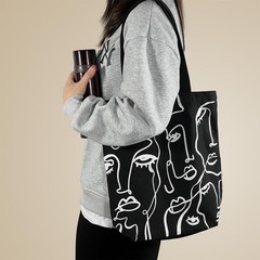 Canvas Tote Bag for Women, Aesthetic Tote Bag with Zipper Poet