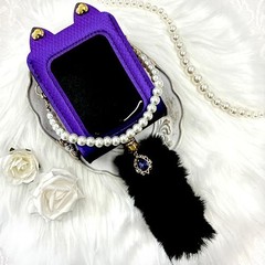 Takumi Takumi Cat Ear Plush Ita Bag (10cm) – Purple Clear Perfect for Oshikatsu