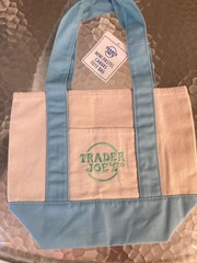 Trader Joe’s 2026 Spring Mini Pastel Blue Canvas Tote Bag