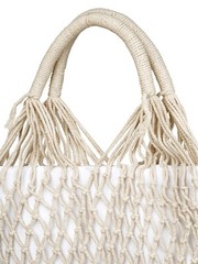 Plain Handled Cotton String Net Mixed Shopping Tote Bag