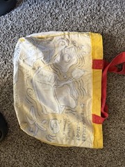 Trader Joe’s Reusable Cotton Canvas Breakfast Tote Bag Waffle Toast Milk
