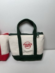 100% Authentic New TRADER JOE’S Mini Micro Canvas Tote w/ Bag Lot Set Of 3 RGB