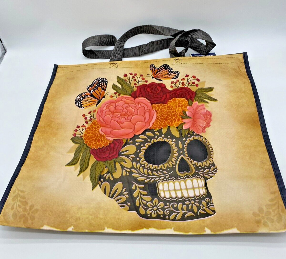 NWT Marshall’s Reusable Shopping Bag Tote ECO 🎃Halloween Day of the Dead