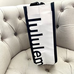 🩵 New Lululemon Reusable Small black & White Shopping Tote gift Lunch Bag