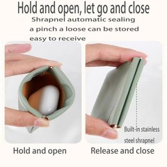 6 Pcs Small Makeup Bag for Purse, Snap Closure Organizer Pouch, Mix colors
