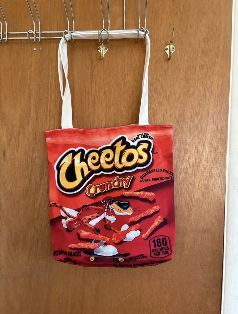 Cheetos Crunchy Reusable Shopping Tote Bag Multicolor All-Over 14x14x14