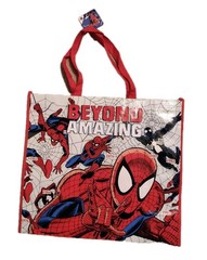Beyond AMAZING SPIDER-MAN Reusable RED Jumbo Shopping Gift Bag with Handle NEW!