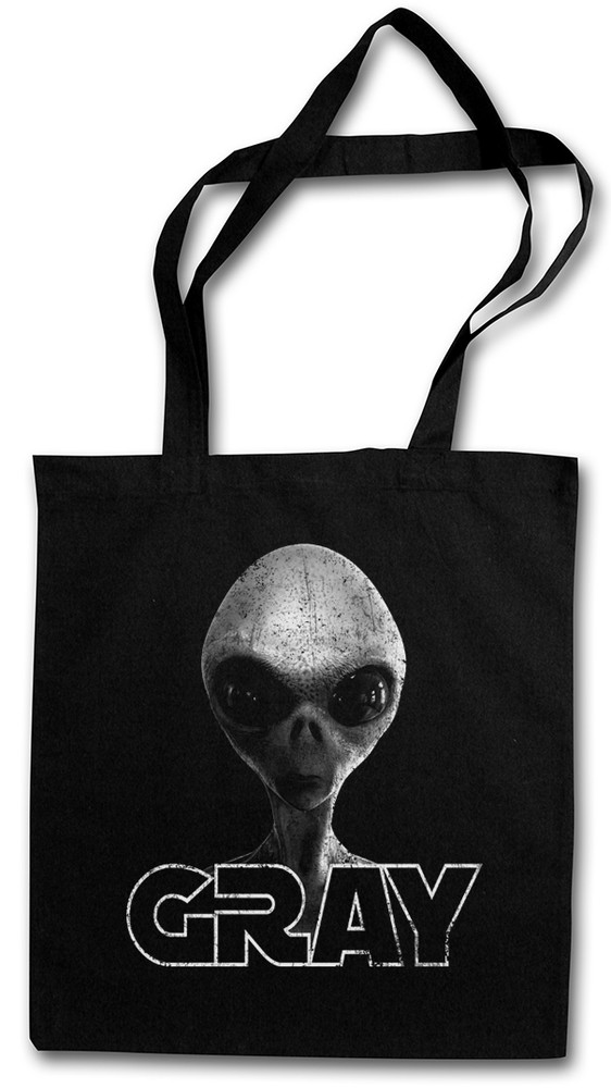 GRAY ALIEN INVADER II SHOPPING BAG Grey UFO Vril Haunebu Majestic 12