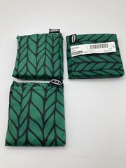 IKEA SET OF 3 SKYNKE Bag Shopping Tote FOLDABLE carry in Pocket Purse. Grocery.