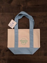 Trader Joe’s Mini Pastel Canvas Tote Bag Set Of 4 Pink Blue Green Purple NWT