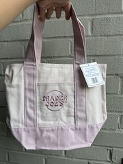 Trader Joe’s Striped Mini Canvas Tote Bag, Reusable, Machine Washable (24) totes