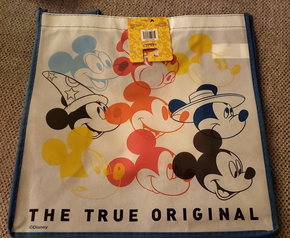 New Legacy Disney Mickey Mouse Shopper Tote Reusable Grocery Bag
