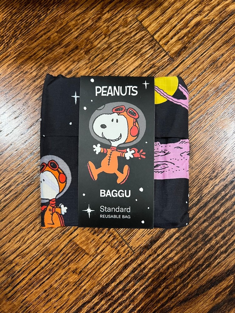 BAGGU Peanuts Space Snoopy Standard Baggu Reuseable Bag New HTF Rare