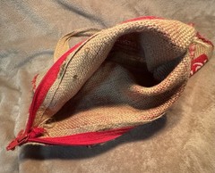 2 Royal Basmati Rice Repurposed Recycled Zipper Closure Burlap Bags Rustic Decor