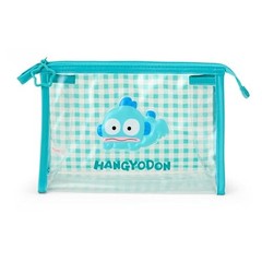 Sanrio Clear Pouch Hangyodon Transparent PVC and Steel Zipper Closure Suitable
